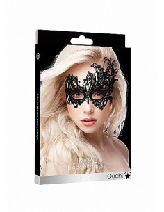 Royal Black Lace Mask - Black - Opaski i maski na oczy - 1 2