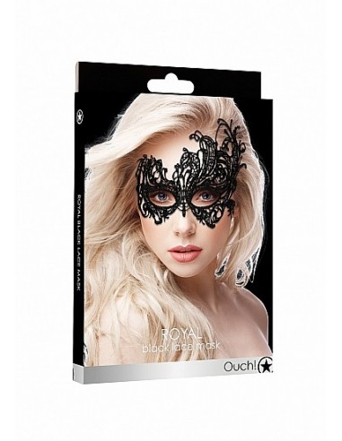 Royal Black Lace Mask - Black - Opaski i maski na oczy - 2