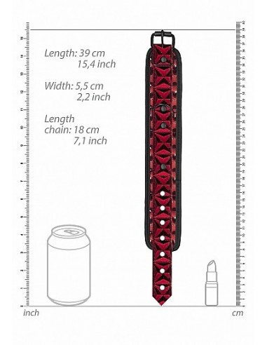 Luxury Ankle Cuffs - Burgundy - Kajdanki erotyczne - 4