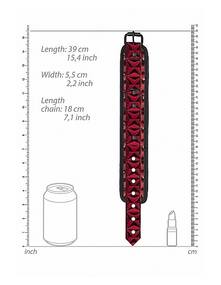 Luxury Ankle Cuffs - Burgundy - Kajdanki erotyczne - 4