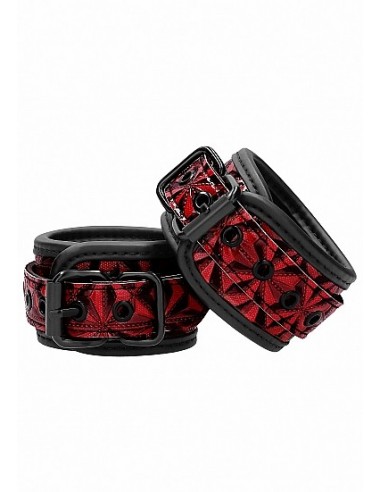 Luxury Ankle Cuffs - Burgundy - Kajdanki erotyczne - 5