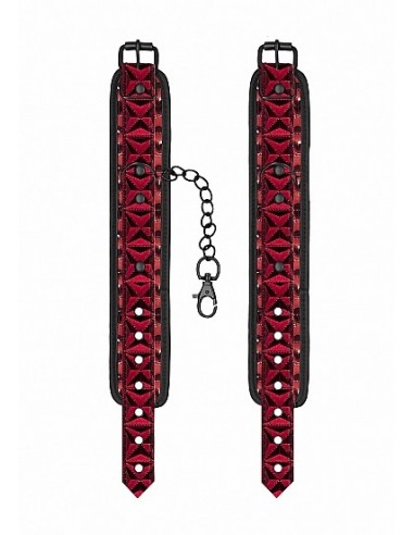 Luxury Ankle Cuffs - Burgundy - Kajdanki erotyczne - 6