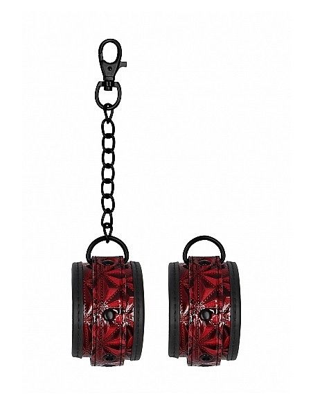 Luxury Ankle Cuffs - Burgundy - Kajdanki erotyczne - 7