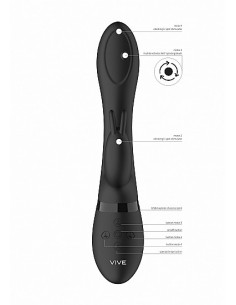 Wibrator Mira - Spinning G-Spot Rabbit - Black - Wibratory Króliczki - 1 2