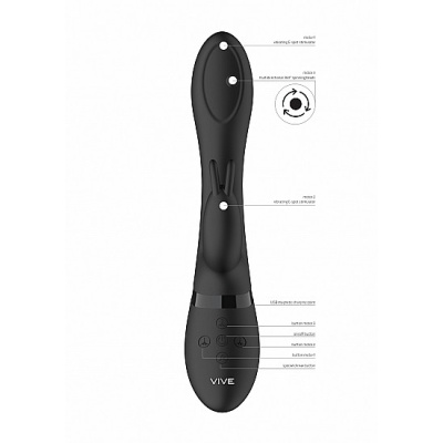 Wibrator Mira - Spinning G-Spot Rabbit - Czarny - 1 2