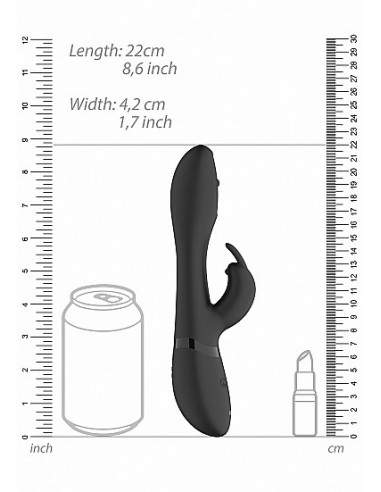 Wibrator Mira - Spinning G-Spot Rabbit - Black - Wibratory Króliczki - 6