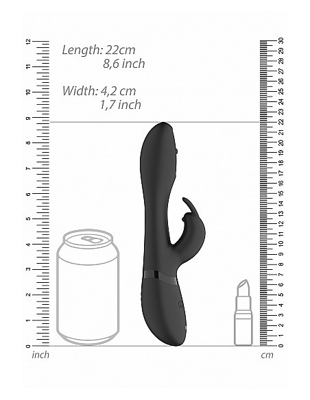 Wibrator Mira - Spinning G-Spot Rabbit - Black - Wibratory Króliczki - 6