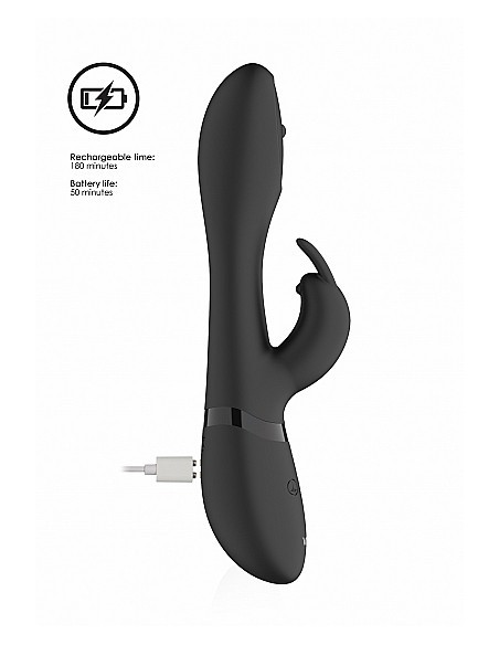 Wibrator Mira - Spinning G-Spot Rabbit - Black - Wibratory Króliczki - 11