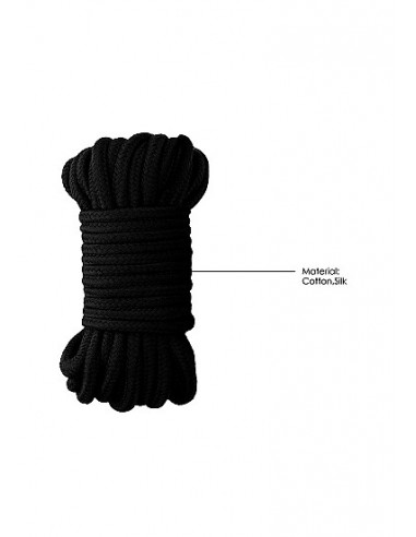 Lina BDSM Thick Bondage Rope - 10 m Black - Liny, sznury BDSM - 5