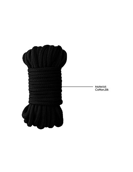 Lina BDSM Thick Bondage Rope - 10 m Black - Liny, sznury BDSM - 5