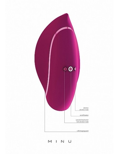 Stymulator Minu - Lay On Vibrator - Pink - Stymulatory łechtaczki klasyczne - 8