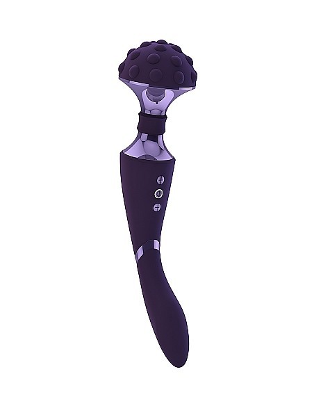 Stymulator- Shiatsu Bendable Massager Wand - Purple - WIBRATORY EKSKLUZYWNE - 1