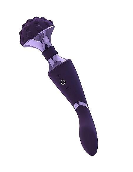 Stymulator- Shiatsu Bendable Massager Wand - Purple - WIBRATORY EKSKLUZYWNE - 5