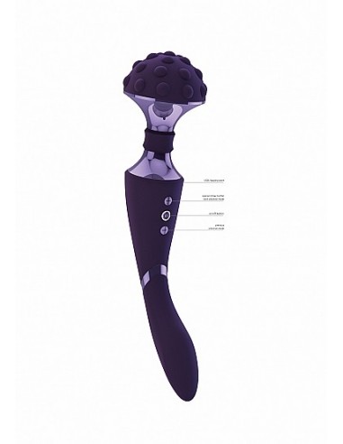 Stymulator- Shiatsu Bendable Massager Wand - Purple - WIBRATORY EKSKLUZYWNE - 7