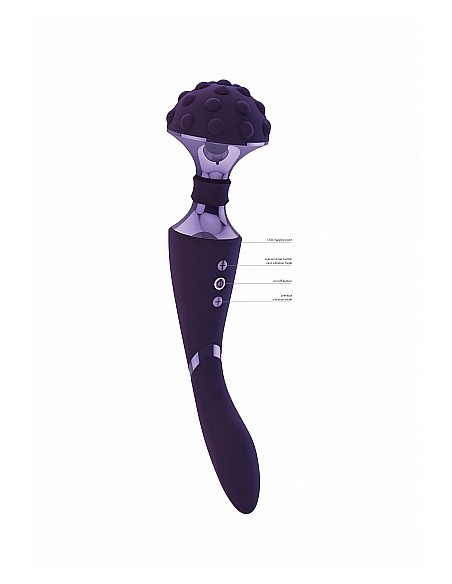 Stymulator- Shiatsu Bendable Massager Wand - Purple - WIBRATORY EKSKLUZYWNE - 7