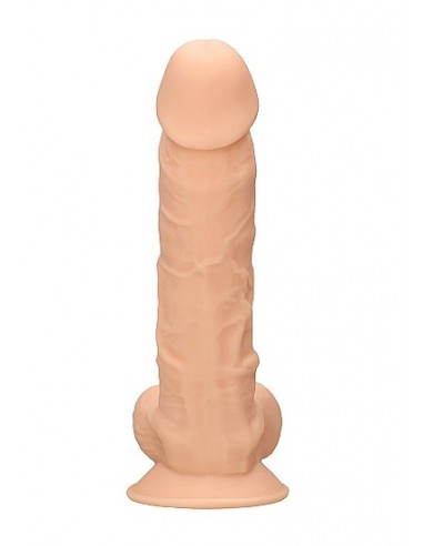 Silicone Dildo With Balls - 22,8 cm - Flesh - Dilda realistyczne - 5