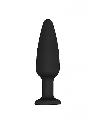 Cone-Shaped Diamond Butt Plug - Black - Korki analne silikonowe - 4