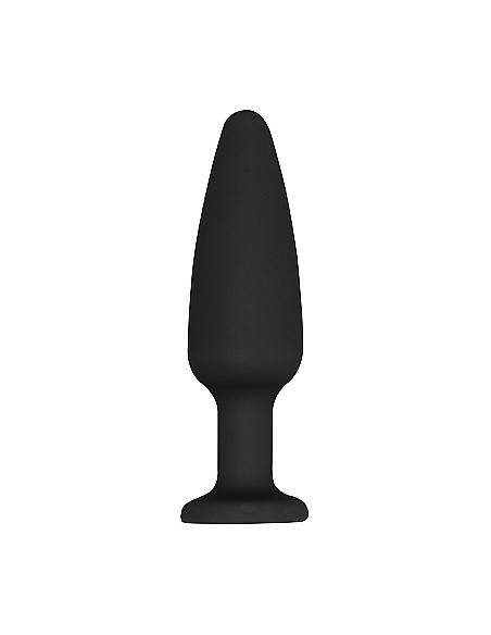 Cone-Shaped Diamond Butt Plug - Black - Korki analne silikonowe - 4