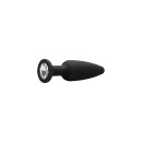 Cone-Shaped Diamond Butt Plug - Black - 5