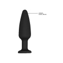 Cone-Shaped Diamond Butt Plug - Black - 7