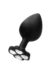 Regular Lucky Diamond Butt Plug - Black - Korki analne silikonowe - 1