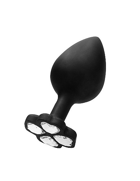 Regular Lucky Diamond Butt Plug - Black - Korki analne silikonowe - 1