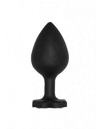Regular Lucky Diamond Butt Plug - Black - Korki analne silikonowe - 4