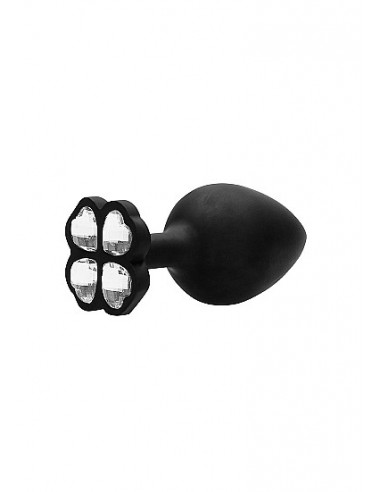 Regular Lucky Diamond Butt Plug - Black - Korki analne silikonowe - 5