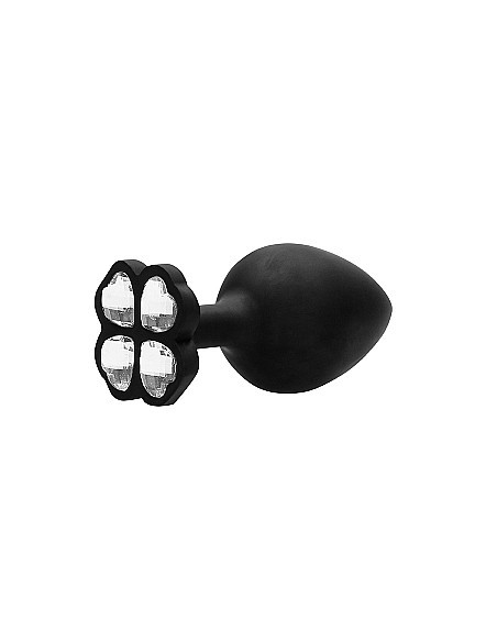 Regular Lucky Diamond Butt Plug - Black - Korki analne silikonowe - 5