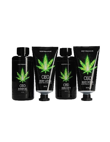 CBD - do Kąpieli i Prysznicu - Zestaw 3 - Green Tea Hemp Oil - Lubrykanty, feromony i olejki do masażu CBD - 1