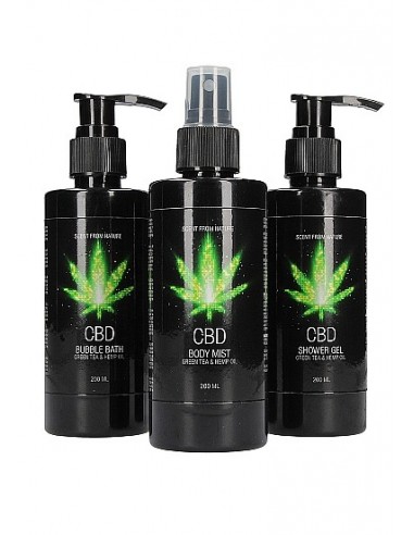 CBD - do Kąpieli i Prysznicu - Zestaw 4 - Green Tea Hemp Oil - Lubrykanty, feromony i olejki do masażu CBD - 1