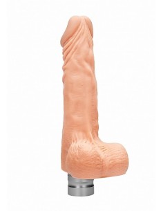 Realistyczny wibrator 8" / 20 cm Realistic Vibrating Dildo With Balls - Flesh - Wibratory Realistyczne - 1