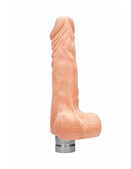 Realistyczny wibrator 8" / 20 cm Realistic Vibrating Dildo With Balls - Flesh - Wibratory Realistyczne - 1