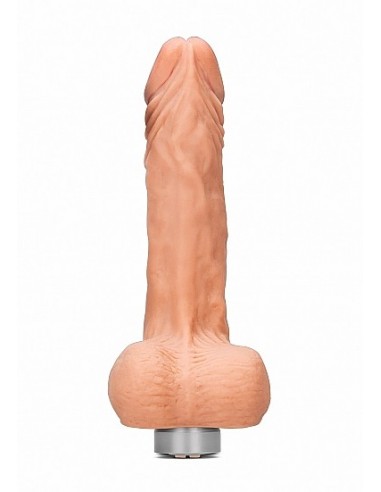Realistyczny wibrator 8" / 20 cm Realistic Vibrating Dildo With Balls - Flesh - Wibratory Realistyczne - 4
