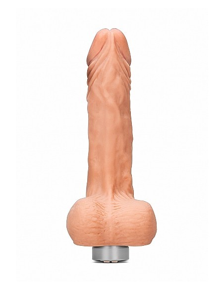 Realistyczny wibrator 8" / 20 cm Realistic Vibrating Dildo With Balls - Flesh - Wibratory Realistyczne - 4