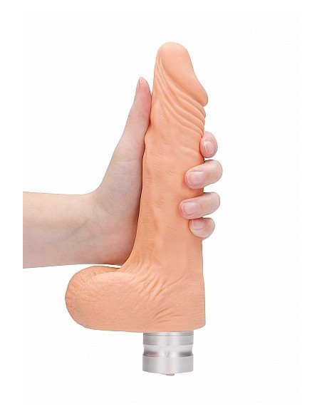 Realistyczny wibrator 8" / 20 cm Realistic Vibrating Dildo With Balls - Flesh - Wibratory Realistyczne - 6