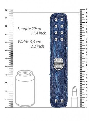 Kajdanki- Denim Ankle Cuffs - Roughend Denim Style - Blue - Kajdanki erotyczne - 4