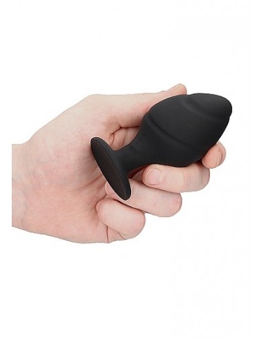 Swirled Butt Plug Set - Black - Korki analne silikonowe - 6