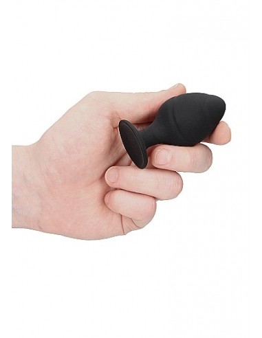 Swirled Butt Plug Set - Black - Korki analne silikonowe - 7