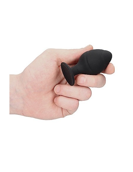 Swirled Butt Plug Set - Black - Korki analne silikonowe - 7