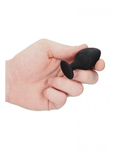 Swirled Butt Plug Set - Black - Korki analne silikonowe - 8