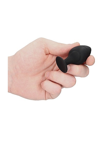 Swirled Butt Plug Set - Black - Korki analne silikonowe - 8