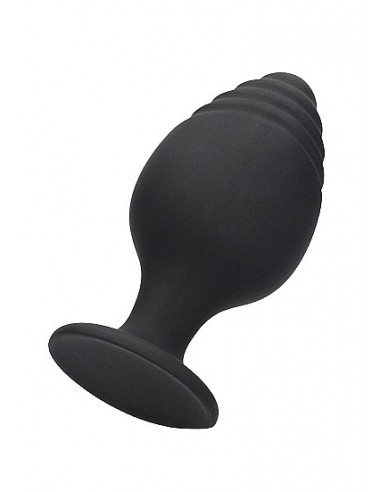 Rippled Butt Plug Set - Black - Korki analne silikonowe - 5