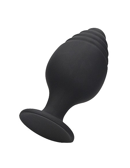 Rippled Butt Plug Set - Black - Korki analne silikonowe - 5
