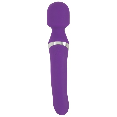 Masażer i wibrator Wand & Pearl – dwufunkcyjny silikonowy stymulator 2w1, 7 trybów wibracji, 3 prędkości obrotowe, 24 cm - 5