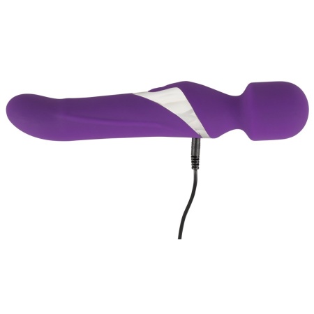 Masażer i wibrator Wand & Pearl – dwufunkcyjny silikonowy stymulator 2w1, 7 trybów wibracji, 3 prędkości obrotowe, 24 cm - 8