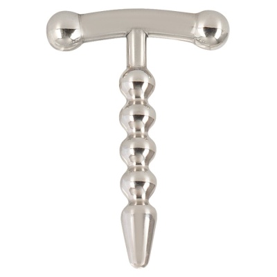 Penisplug Small Anchor – bezszwowy dilator cewki moczowej z 4 kulkami, długość całkowita 5,7 cm - 1 2