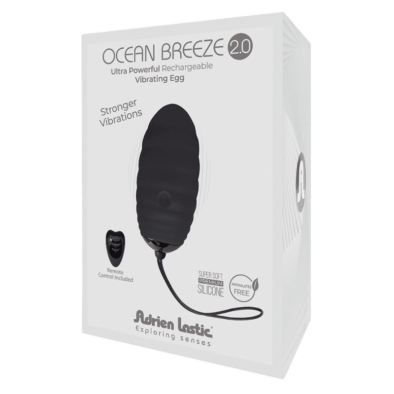 Jajeczko Wibrujące Ocean Breeze 2.0 Czarny Stronger Vibrations - 2