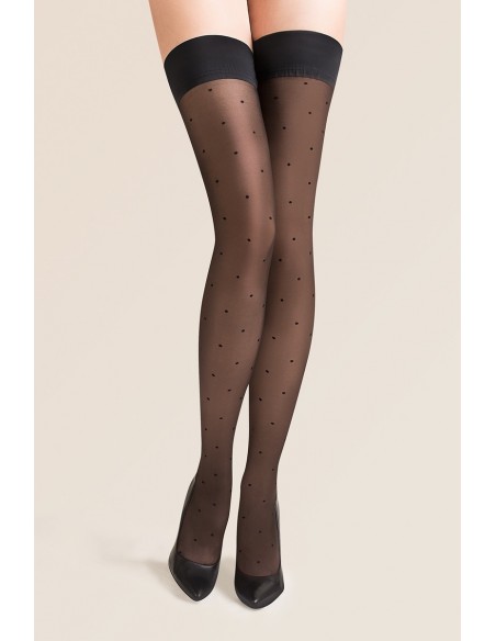 Bielizna-Pończochy cienkie Calze Puntina Czarne S/M - Pończochy - 3