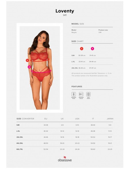 Bielizna-Loventy komplet 2-częściowy 2XL/3XL - Komplety bielizny erotycznej - 7